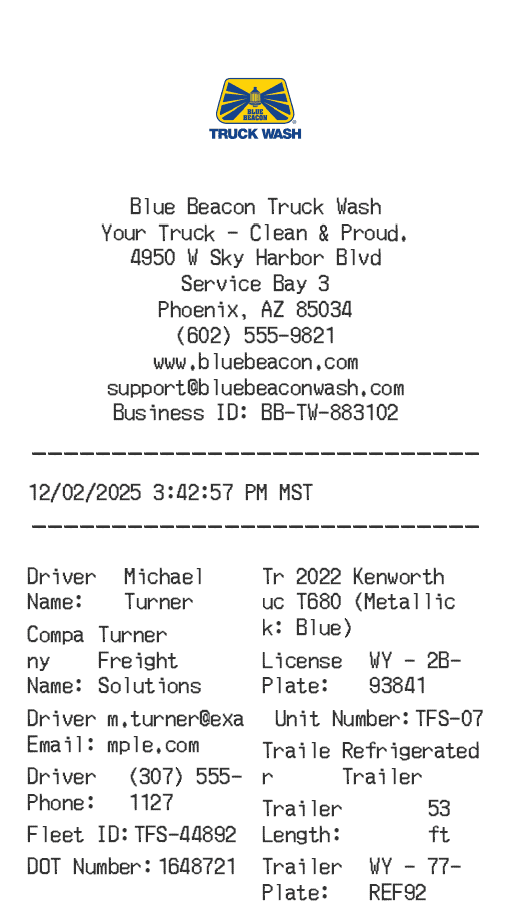 Blue Beacon Receipt Logo