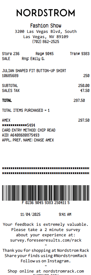 Nordstrom Receipt Logo