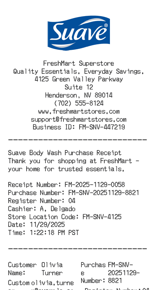 Suave Receipt Logo