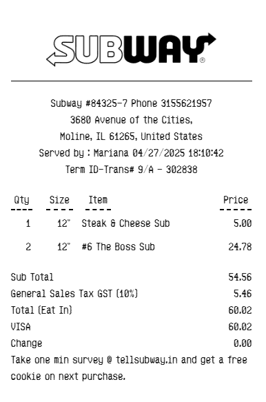 Receipt Image