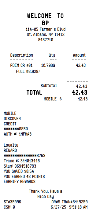 BP Receipt Logo