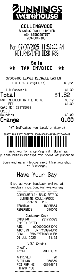Receipt Image