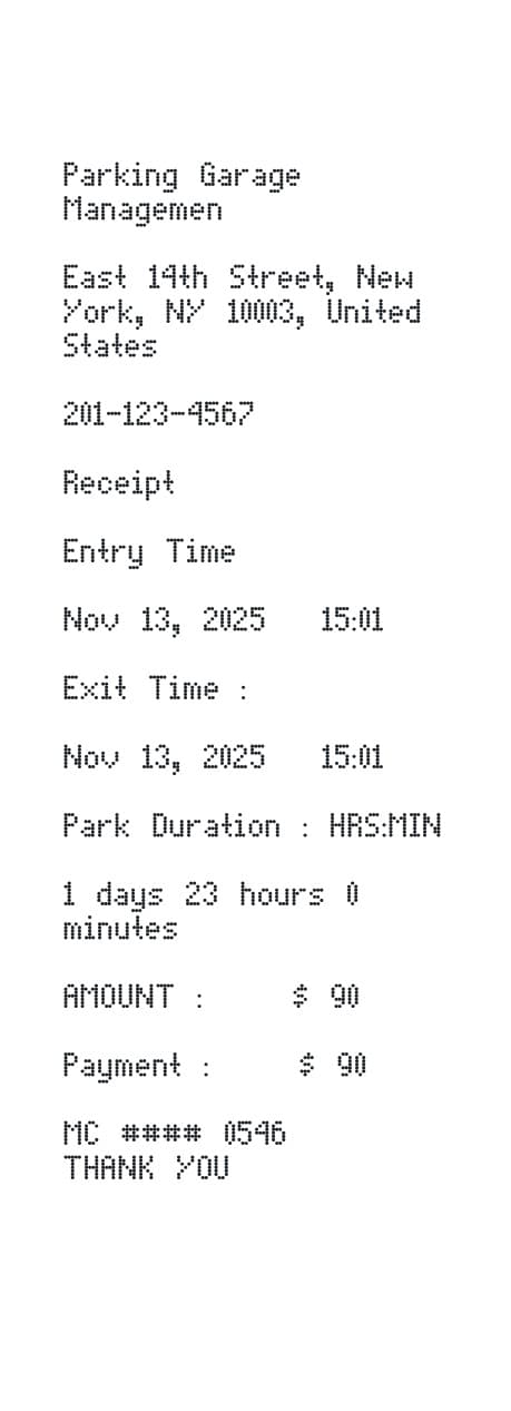 Car Parking Receipt Logo