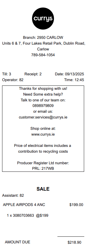 Receipt Image