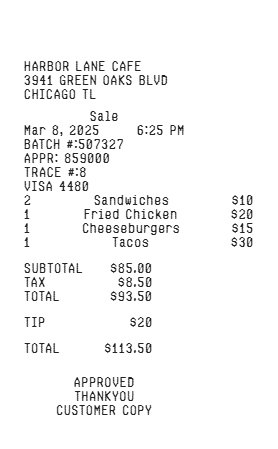 Receipt Image