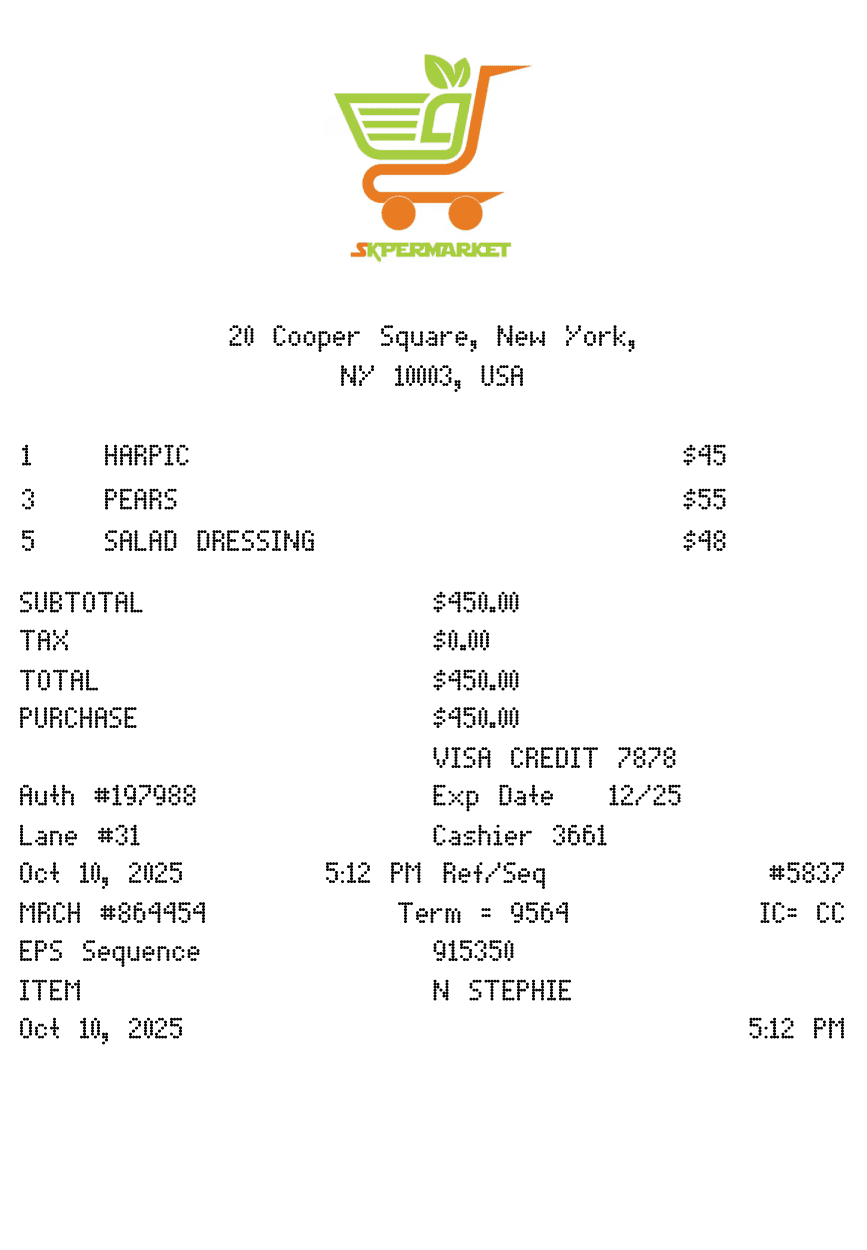 Receipt Image
