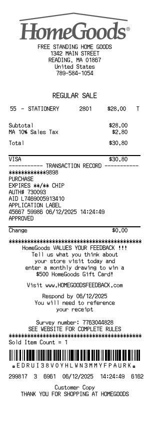Receipt Image